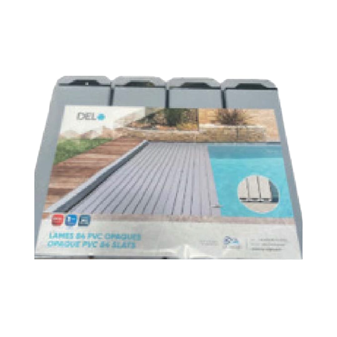 DEL Demo PVC slat sample L84 - L4 grey / L1 white