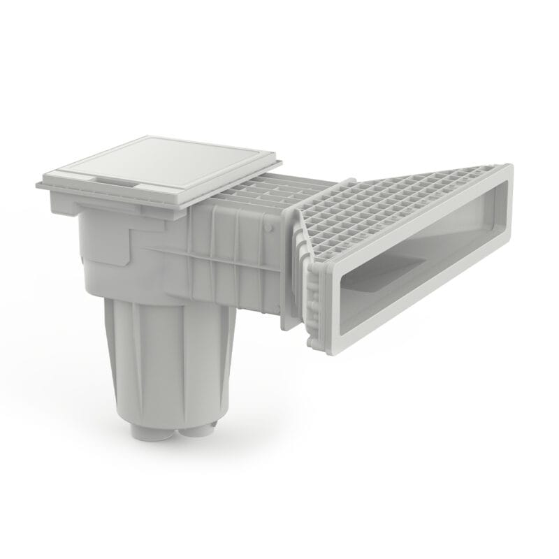 Mirror skimmer serie 11 bräddavlopp vit