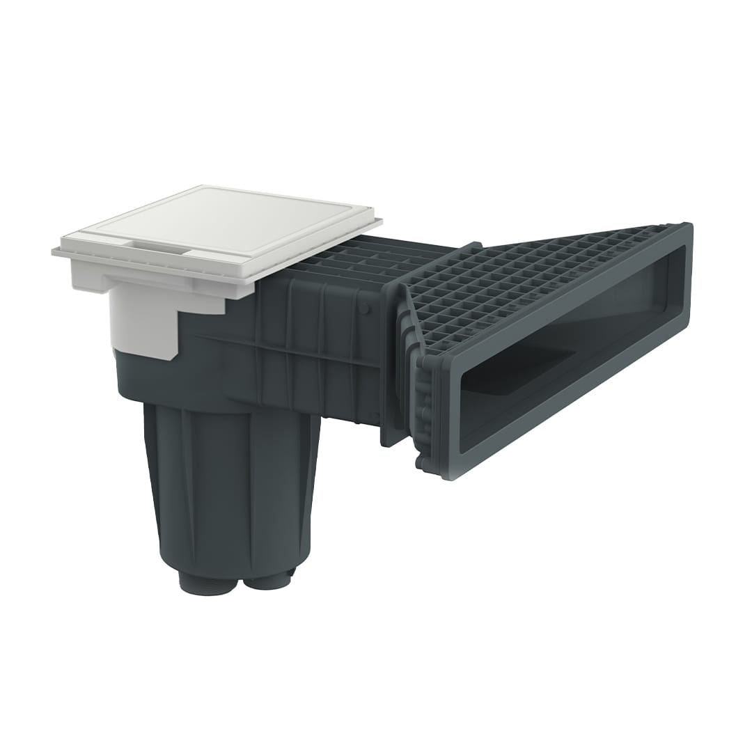 Mirror skimmer serie 11 bräddavlopp antracit